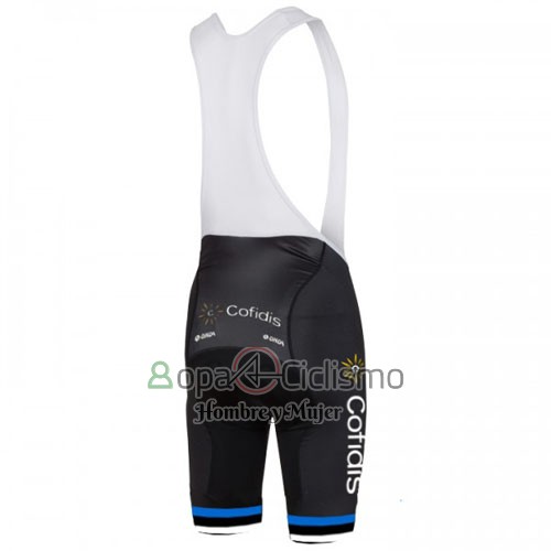 Cofidis Ropa Ciclismo Culotte Corto 2016 Mangas Cortas Azur y Negro
